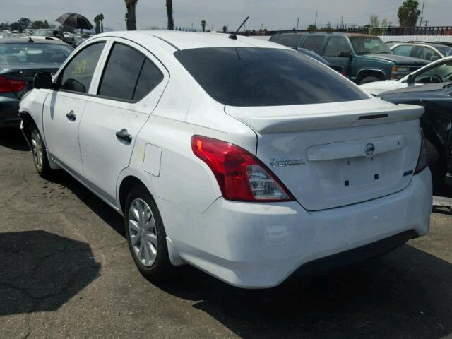 3N1CN7AP3FL955764 - 2015 NISSAN VERSA S WHITE photo 3