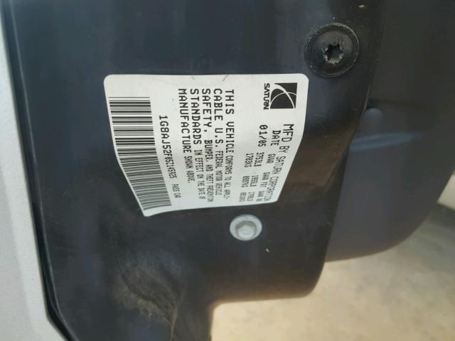 1G8AJ52F05Z145925 - 2005 SATURN ION LEVEL GRAY photo 10