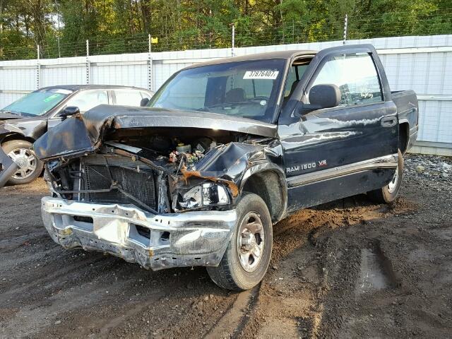 1B7HC16X3YS565721 - 2000 DODGE RAM 1500 BLACK photo 2