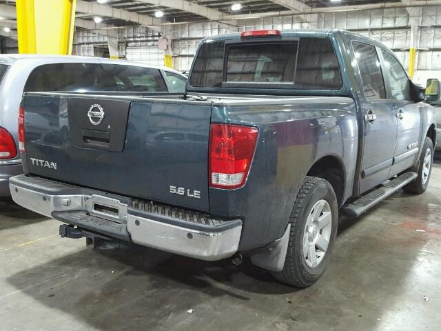 1N6AA07AX6N503818 - 2006 NISSAN TITAN XE BLUE photo 4