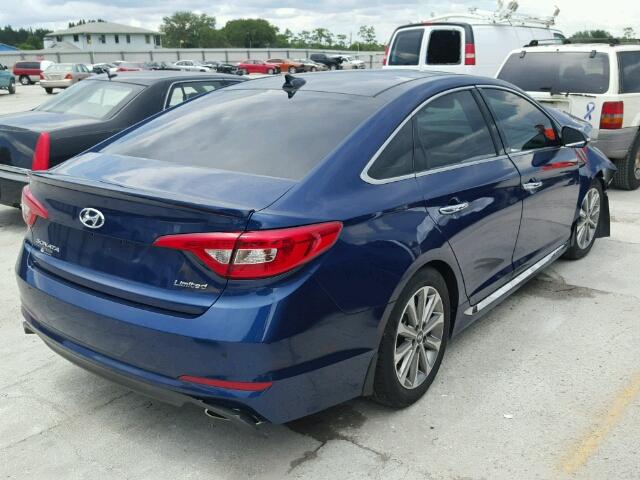 5NPE34AF2GH312809 - 2016 HYUNDAI SONATA SPO BLUE photo 4