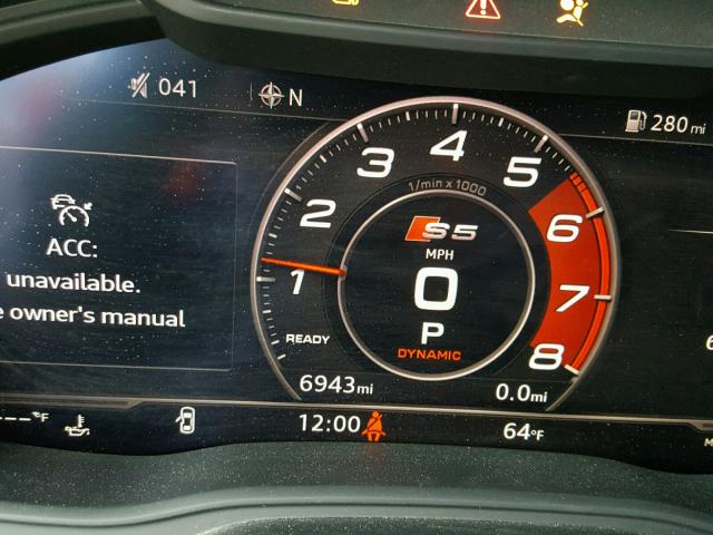 WAU24GF50JN003507 - 2018 AUDI S5 PRESTIG BLACK photo 8