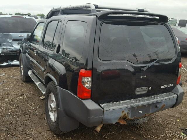 5N1ED28Y92C538175 - 2002 NISSAN XTERRA XE BLACK photo 3