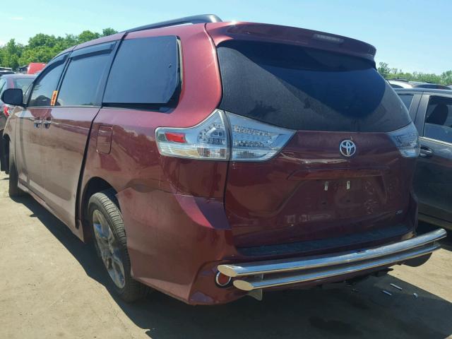 5TDXK3DC0FS648099 - 2015 TOYOTA SIENNA SPO RED photo 3