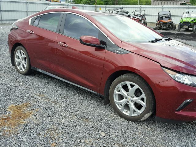 1G1RD6S53HU105605 - 2017 CHEVROLET VOLT PREMI MAROON photo 10