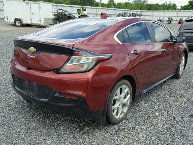 1G1RD6S53HU105605 - 2017 CHEVROLET VOLT PREMI MAROON photo 4