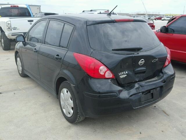 3N1BC13E27L363459 - 2007 NISSAN VERSA S BLACK photo 3