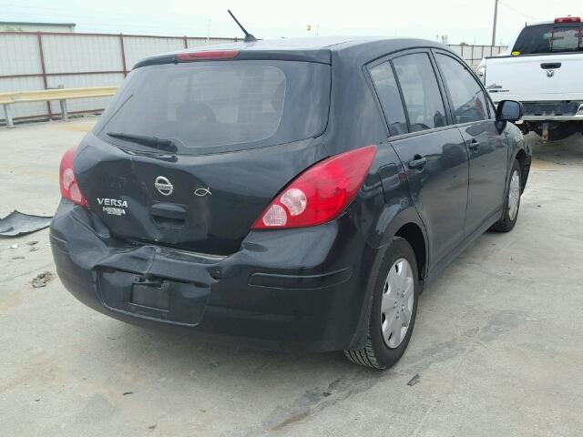 3N1BC13E27L363459 - 2007 NISSAN VERSA S BLACK photo 4