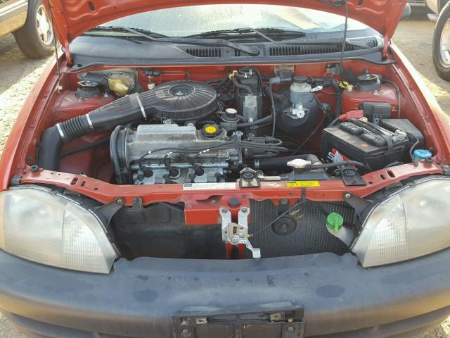 2C1MR2261W6709408 - 1998 CHEVROLET METRO RED photo 7