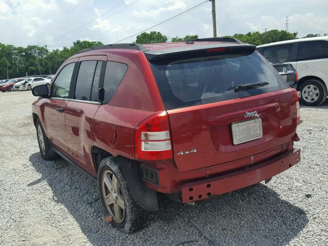 1J8FF47W47D565583 - 2007 JEEP COMPASS RED photo 3