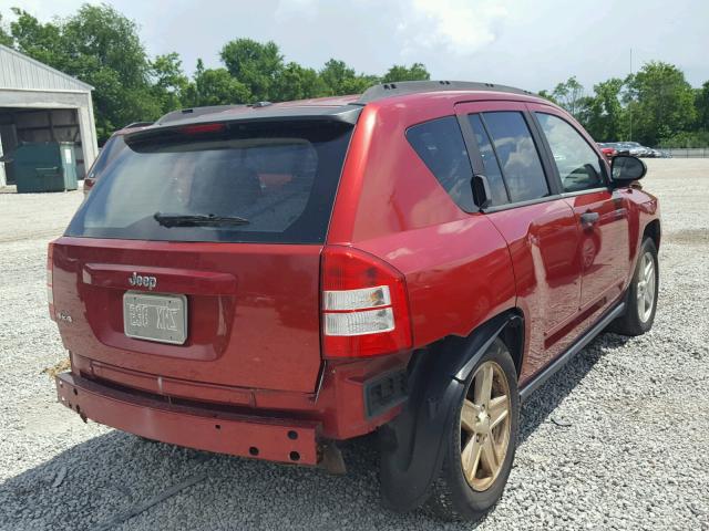 1J8FF47W47D565583 - 2007 JEEP COMPASS RED photo 4
