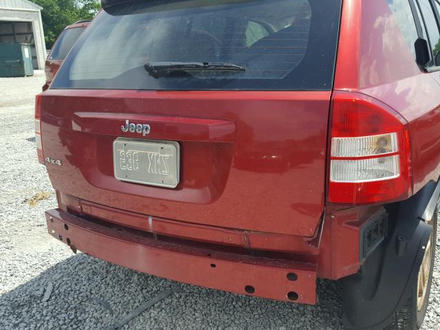 1J8FF47W47D565583 - 2007 JEEP COMPASS RED photo 9