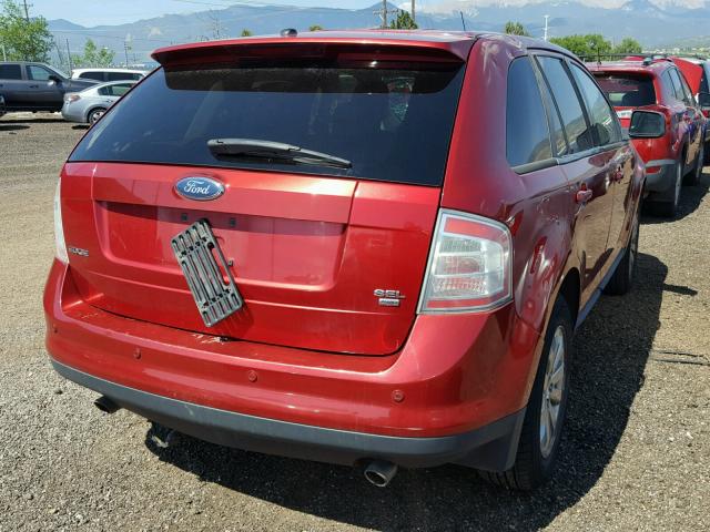 2FMDK49C47BA40327 - 2007 FORD EDGE SEL P RED photo 4