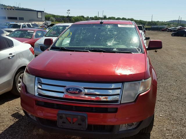 2FMDK49C47BA40327 - 2007 FORD EDGE SEL P RED photo 9