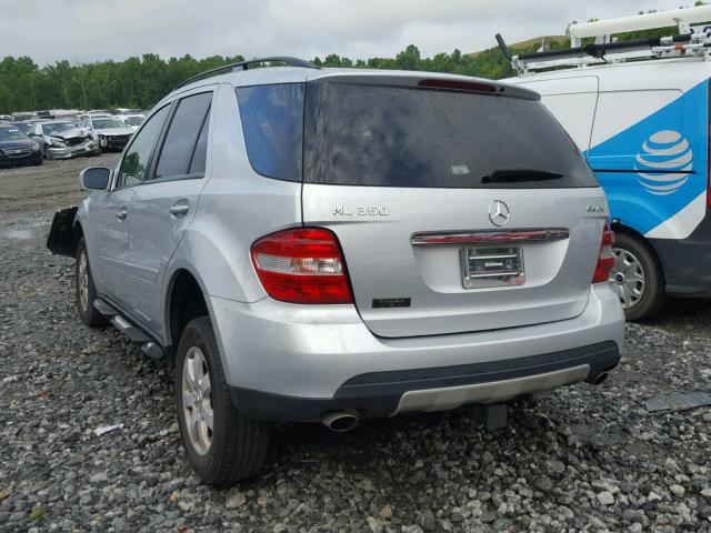 4JGBB86E37A170180 - 2007 MERCEDES-BENZ ML 350 SILVER photo 3