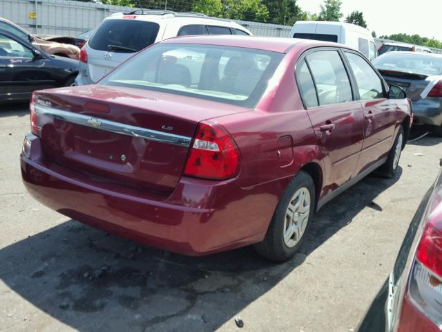 1G1ZS58FX7F250109 - 2007 CHEVROLET MALIBU LS წითელი ფოტო 4