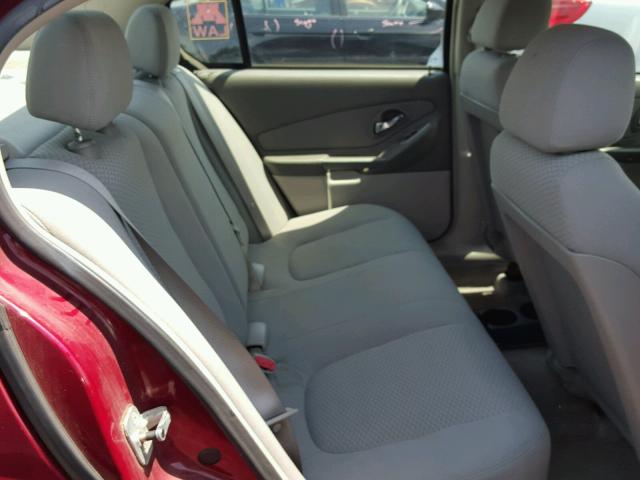 1G1ZS58FX7F250109 - 2007 CHEVROLET MALIBU LS წითელი ფოტო 6