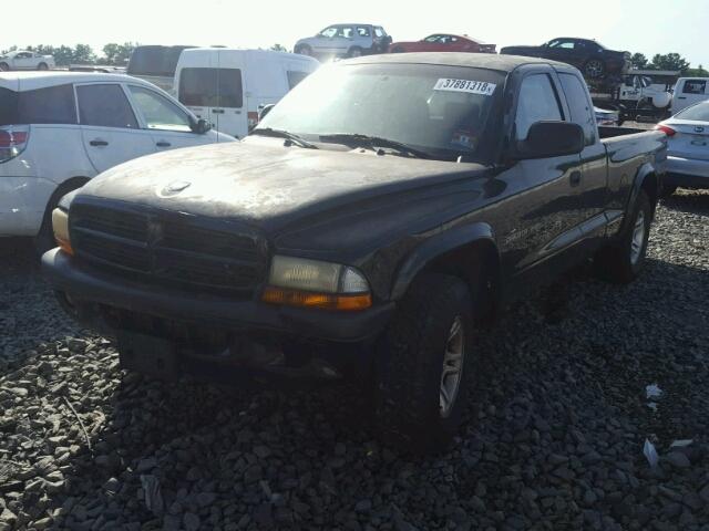 1B7GG32N52S582656 - 2002 DODGE DAKOTA SPO BLACK photo 2