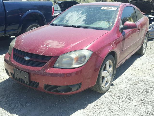 1G1AL18F887260054 - 2008 CHEVROLET COBALT LT MAROON photo 2