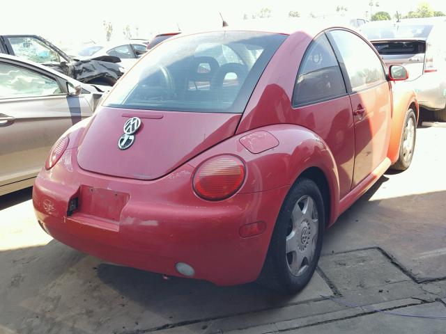 3VWCT21C71M410380 - 2001 VOLKSWAGEN NEW BEETLE 红色 照片 4