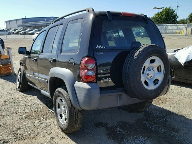 1J4GK48K57W504650 - 2007 JEEP LIBERTY SP BLACK photo 3