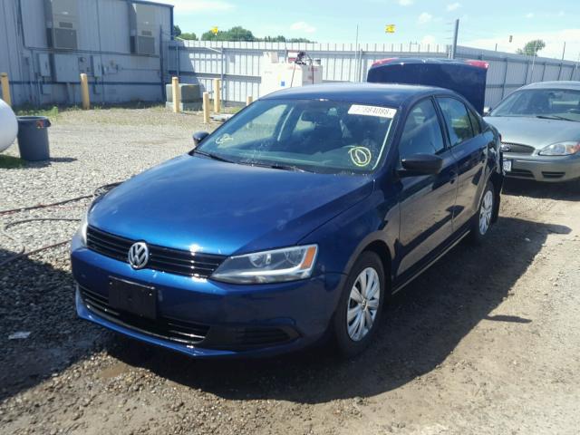 3VW1K7AJ6CM361813 - 2012 VOLKSWAGEN JETTA BASE BLUE photo 2