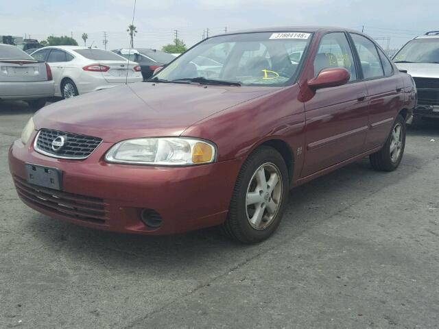 3N1AB51A63L732193 - 2003 NISSAN SENTRA SE- BURGUNDY photo 2