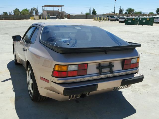 WP0AB0947HN472070 - 1987 PORSCHE 944 BROWN photo 3