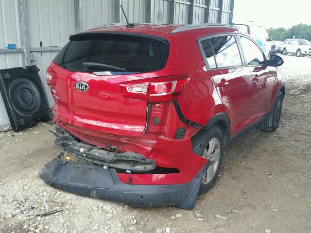 KNDPB3A2XD7529558 - 2013 KIA SPORTAGE RED photo 4