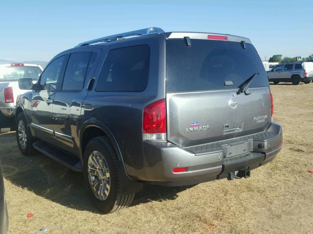 5N1BA0NE8FN616143 - 2015 NISSAN ARMADA PLA GRAY photo 3