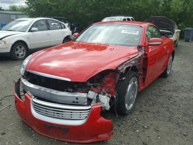 JTHFN48Y220031524 - 2002 LEXUS SC 430 RED photo 2