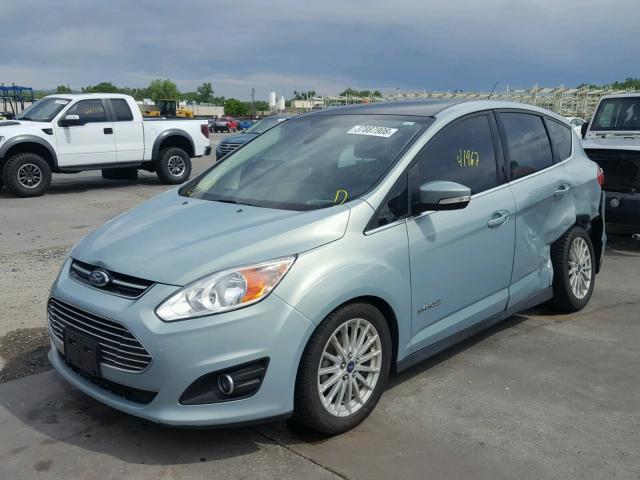 1FADP5BU2DL553396 - 2013 FORD C-MAX SEL GREEN photo 2