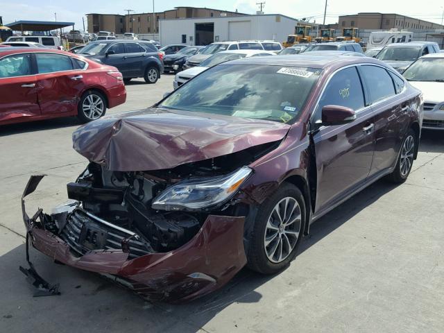 4T1BK1EB3JU273880 - 2018 TOYOTA AVALON XLE BURGUNDY photo 2