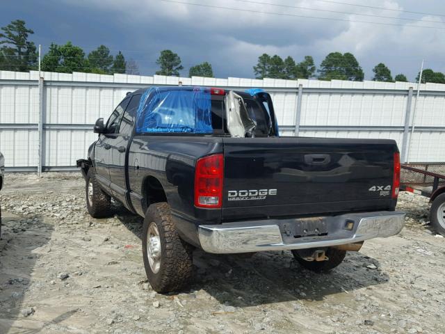 3D7KU28C43G832454 - 2003 DODGE RAM 2500 S BLACK photo 3