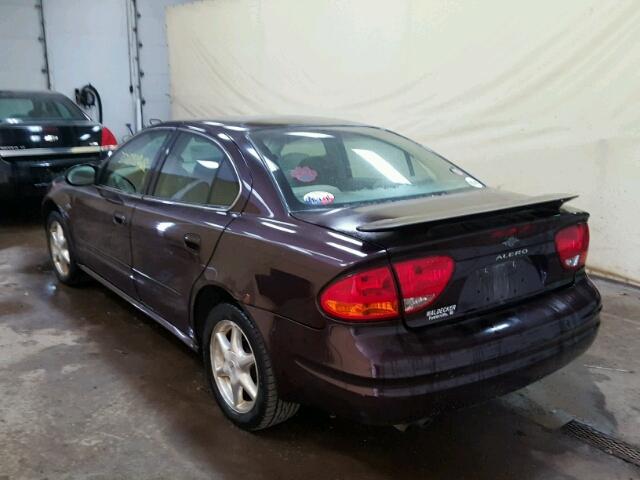 1G3NF52E84C243019 - 2004 OLDSMOBILE ALERO GLS 紫色 照片 3