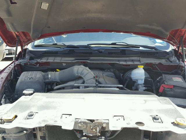 1C6RD6NT1CS158994 - 2012 DODGE RAM 1500 L MAROON photo 7