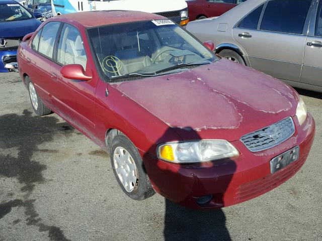 3N1CB51D8YL305625 - 2000 NISSAN SENTRA BAS MAROON photo 1