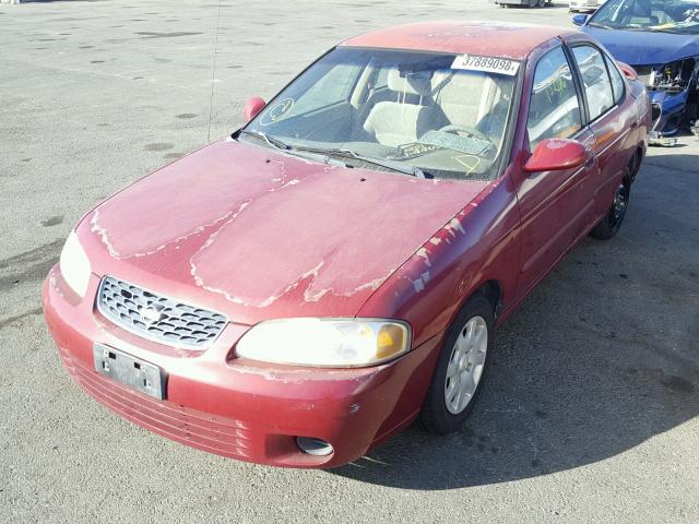 3N1CB51D8YL305625 - 2000 NISSAN SENTRA BAS MAROON photo 2