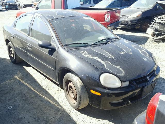 1B3ES26C12D642933 - 2002 DODGE NEON BLACK photo 1