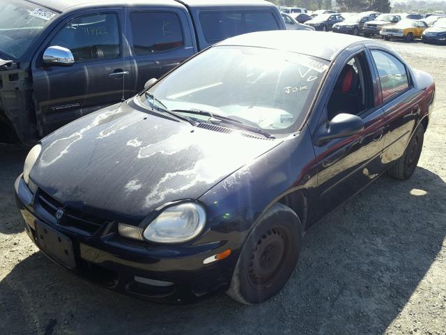 1B3ES26C12D642933 - 2002 DODGE NEON BLACK photo 2