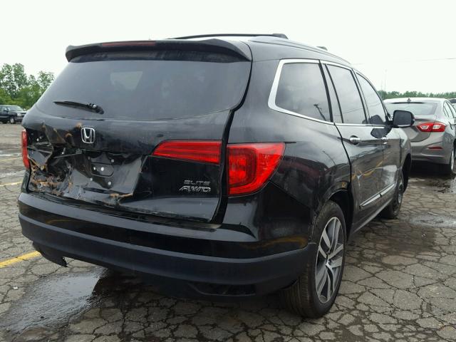 5FNYF6H05HB057896 - 2017 HONDA PILOT ELIT BLACK photo 4