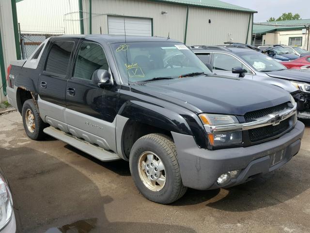 3GNEK13T12G125882 - 2002 CHEVROLET AVALANCHE BLACK photo 1