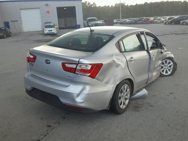 KNADM4A38H6017186 - 2017 KIA RIO LX SILVER photo 4