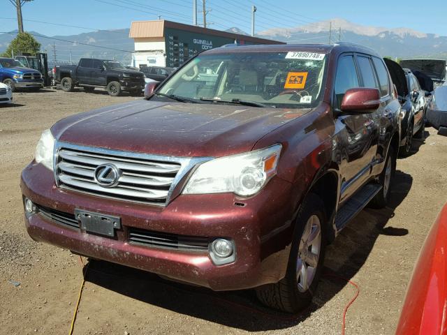 JTJJM7FX6B5029365 - 2011 LEXUS GX PREMIUM BURGUNDY photo 2