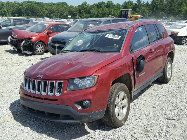 1C4NJCBAXFD156168 - 2015 JEEP COMPASS SP MAROON photo 2