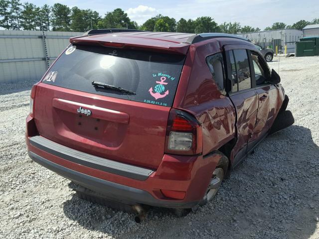 1C4NJCBAXFD156168 - 2015 JEEP COMPASS SP MAROON photo 4