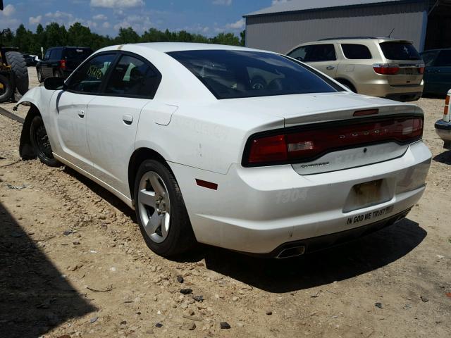 2C3CDXAT3DH615599 - 2013 DODGE CHARGER PO WHITE photo 3