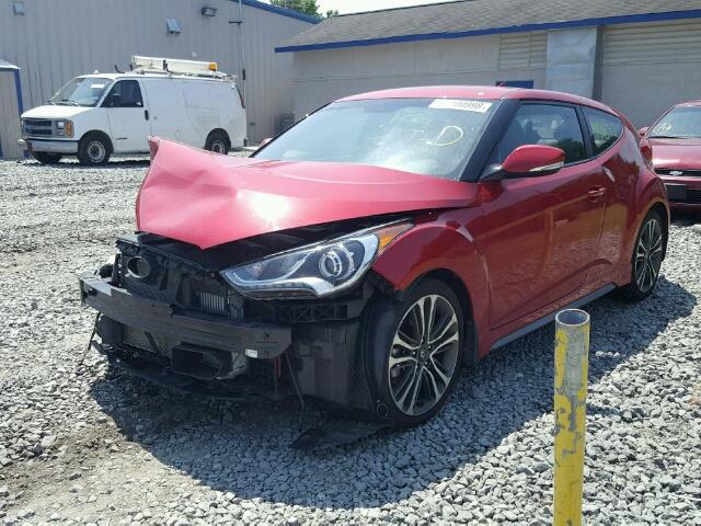 KMHTC6AE4GU278707 - 2016 HYUNDAI VELOSTER T RED photo 2