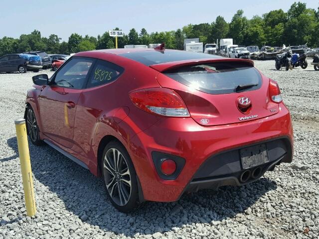 KMHTC6AE4GU278707 - 2016 HYUNDAI VELOSTER T RED photo 3