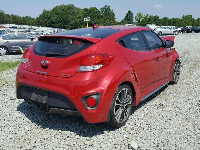 KMHTC6AE4GU278707 - 2016 HYUNDAI VELOSTER T RED photo 4